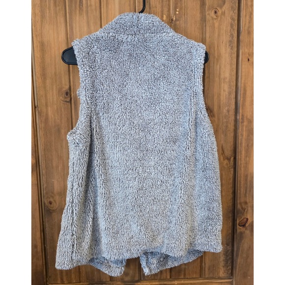 Maurices Faux Fur Vest Womens Medium Gray New Sherpa Fleece Sleeveless Jacket - Picture 5 of 5